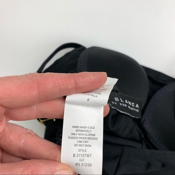 La Blanca  By Rod Beattie Black One Piece Swimsuit - Picture 9 of 10